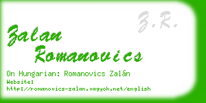 zalan romanovics business card