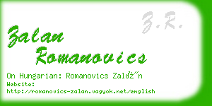 zalan romanovics business card